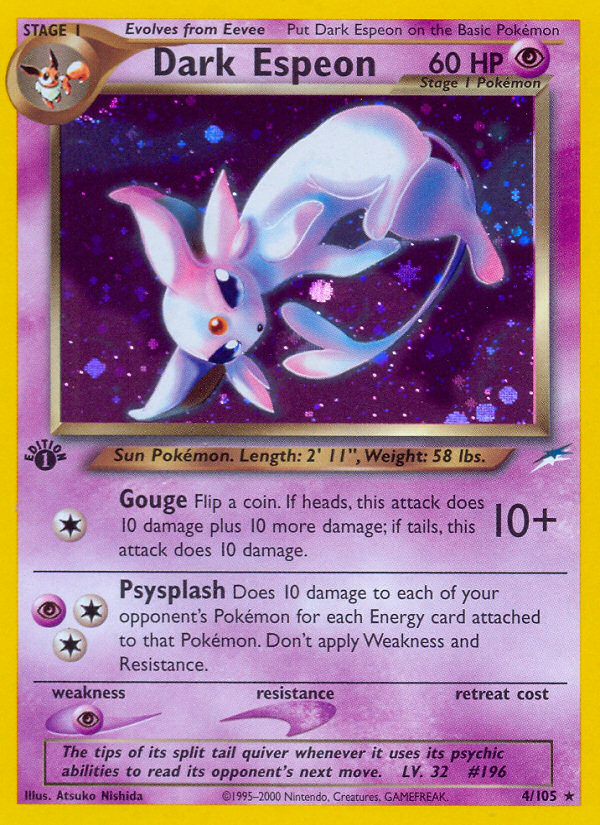 Dark Espeon 4/105 - Neo Destiny Unlimited Holofoil - Game Nerdz