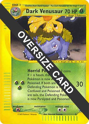 Dark Venusaur - 7 (Best of Game 7 Promo) 7 - Jumbo Cards - Game Nerdz