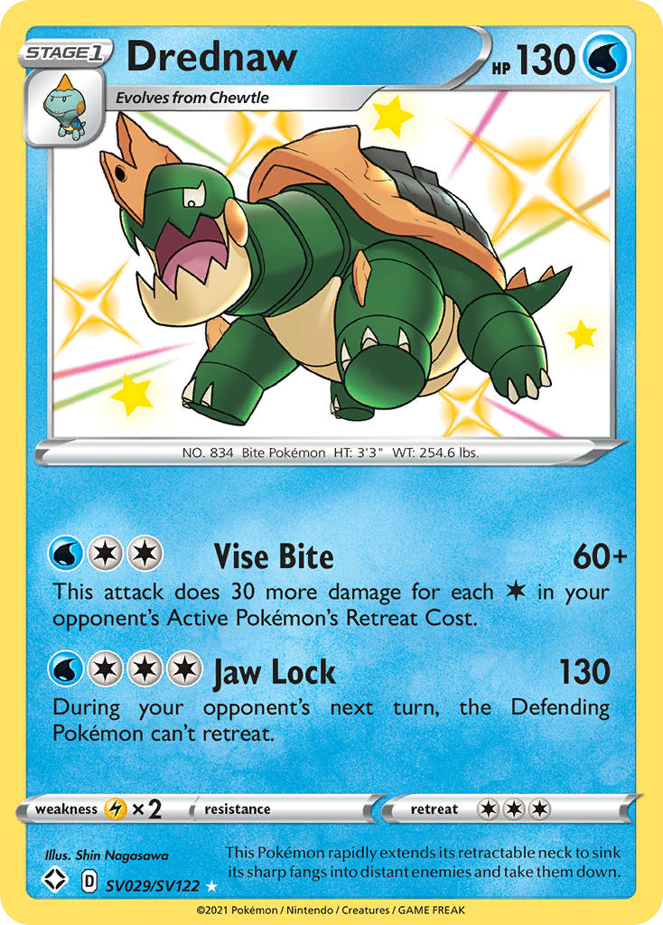 pokemon cards drednaw Pokmon TCG: Sword & Shield Stage 1 pokemon Champion's Path Drednaw VMAX