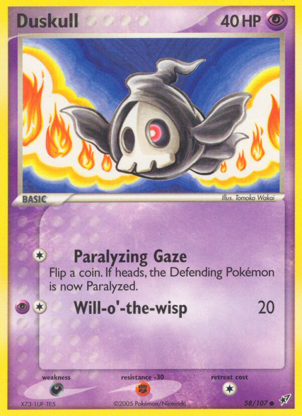 pokemon card duskull 58/107 - Deoxys 060/172 / Common Card Type / HP / Stage SFA-EN 068/064 Duskull : Illustration