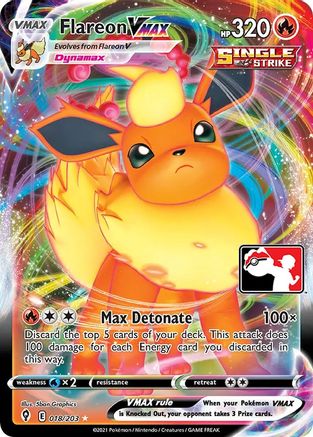 Flareon VMAX 18 - Prize Pack Series Cards Holofoil - Game Nerdz