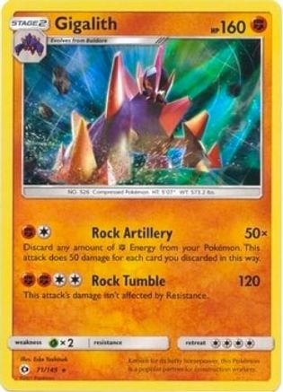 gigalith pokemon card AR 127/86 sv11W White Flare Japanese GLIT Japanese Hobby Shop Weakness Grass 2 Resistance None None Retreat Cost Ruler of the Skies -