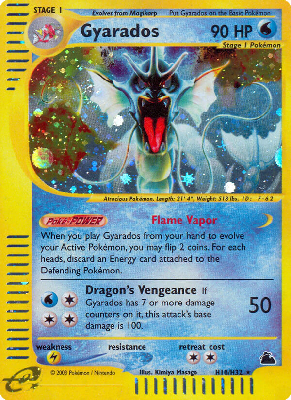 gyarados holo pokemon card 1999 Pokemon Base Set 1st Edition Shadowless Holo Gyarados #6 - PSA 10