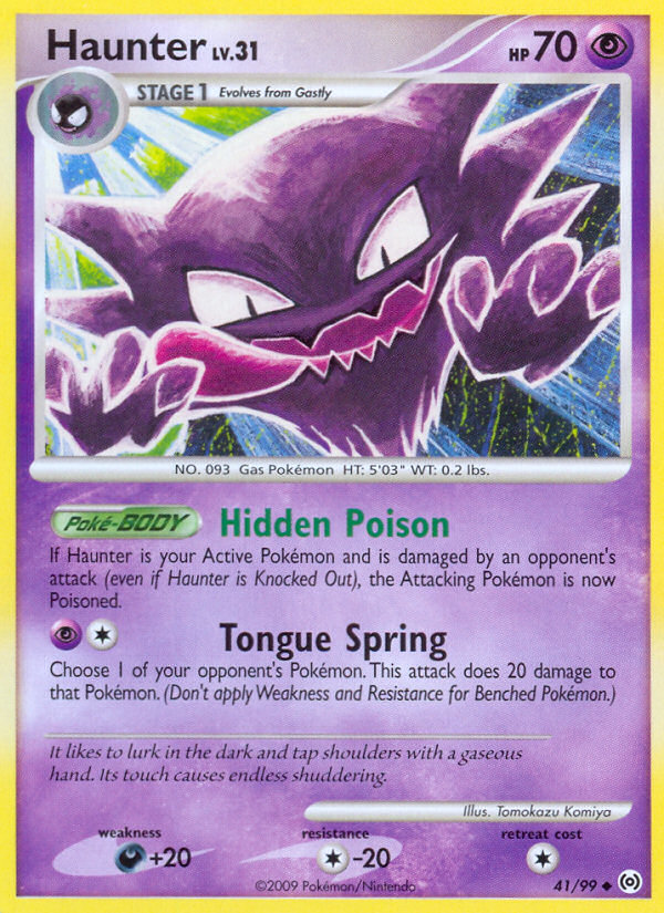 1999 haunter pokemon card value Haunter 41/99 - Arceus Reverse Holofoil