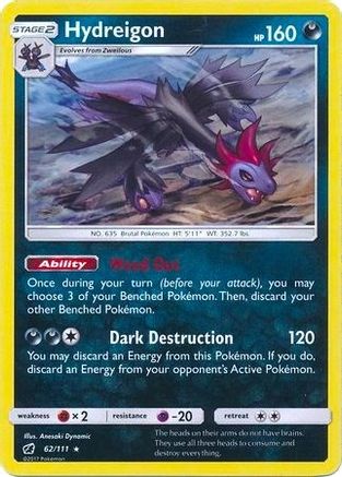 hydreigon pokemon card holo Hydreigon (74/119) (Cosmos Holo) (Blister Exclusive) [XY: Phantom Forces] Heavily Played Holofoil main image 0