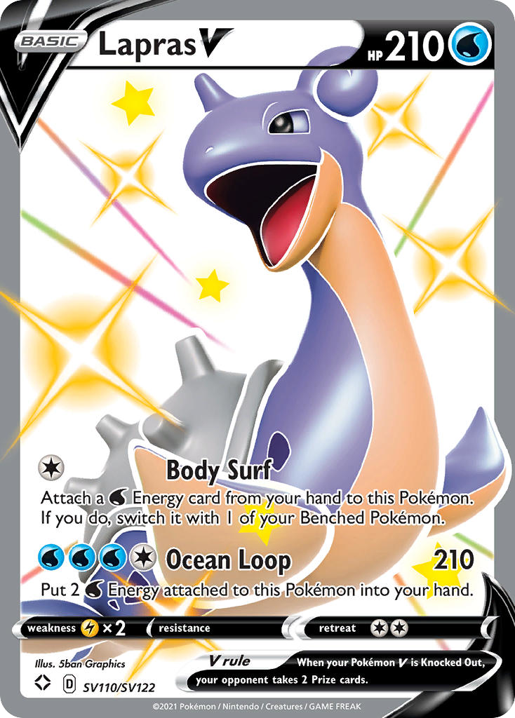 pokemon card lapras Game Sword & Shield Jumbo Card Collection (Japanese) : Toys & Games Colorless Ice Beam (20) Flip a coin Lapras 008 - Holofoil Trading