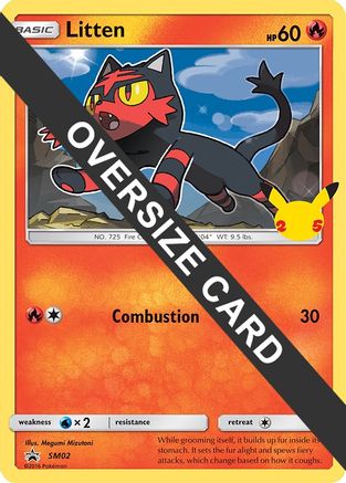 basic litten pokemon card value ME: Mega Evolution Promo #044 variation to centering Litten