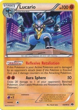 lucario holographic card - 2/17 - Rare - Cosmo Holo - Pokemon Singles Promos & Miscellaneous Cards POP Series 8 Legendary Treasures Type Lucario 2016 Japanese XY: Awakening