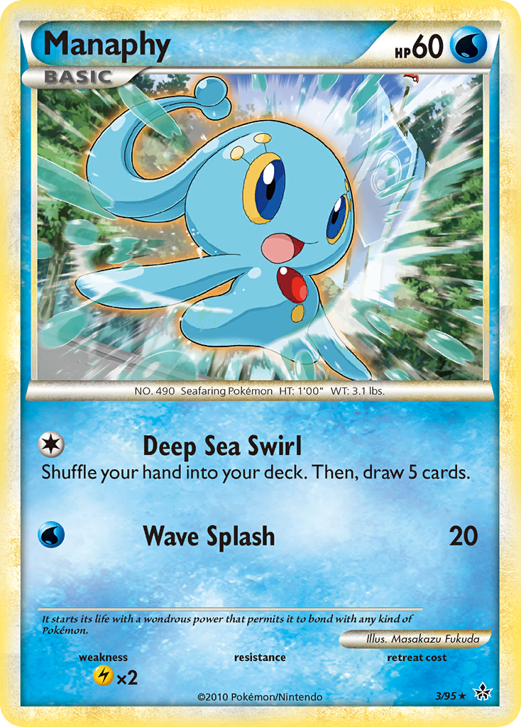 Manaphy 3/95 - HSUnleashed Reverse Holofoil - Game Nerdz