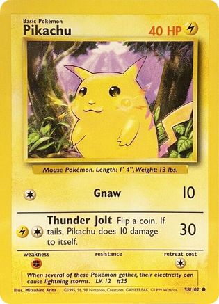 Pikachu 58/102 - Base - Game Nerdz Pikachu 58/102 - Base - Game Nerdz
