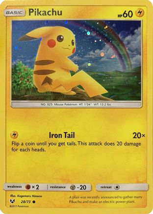 how much is a basic holographic pikachu card worth Pikachu - 018/091 Cosmos Reverse Holo Rare main image 1
