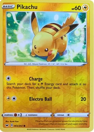 Pikachu - 065/202 (Reverse Cosmos Holo) 65 - Miscellaneous Cards Products  Reverse Holofoil - Game Nerdz