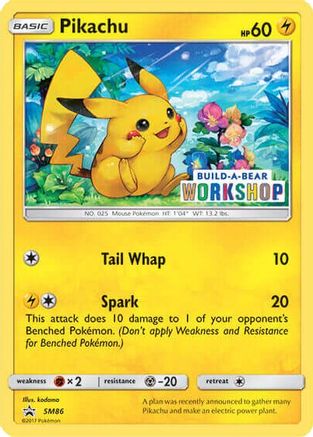 Pikachu - SM86 (Build-A-Bear Workshop Exclusive) SM86 - Miscellaneous Cards  Products - Game Nerdz
