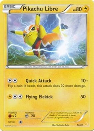 pokemon card - pikachu libre 14/30 - trainer kit 30/30 PSA 8 Colorless Quick Attack (10+) Flip a coin Pikachu Libre (14 - Non-Holo)