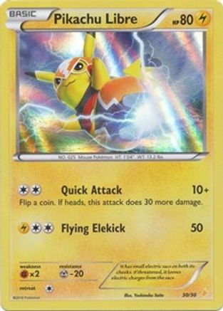 pikachu libre pokemon card value 30/30 PSA 8 Pikachu Libre Pikachu Libre (30 - Holo)