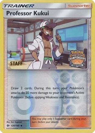 Professor Kukui - 128/149 (Regional Championships) [Staff] 128 - League  Championship Cards Reverse Holofoil - Game Nerdz