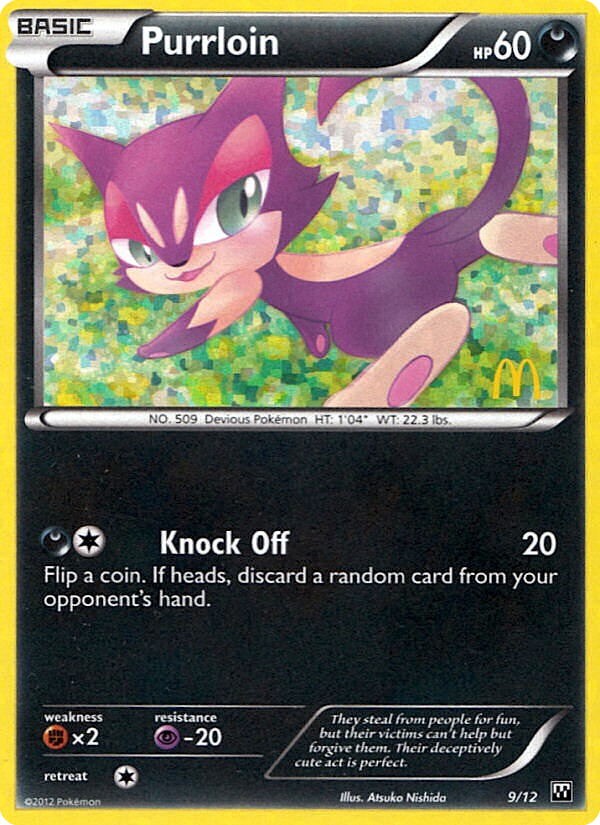Purrloin 9/12 - McDonalds Collection 2012 Holofoil - Game Nerdz Purrloin 9/12 - McDonalds Collection 2012 Holofoil - Game Nerdz