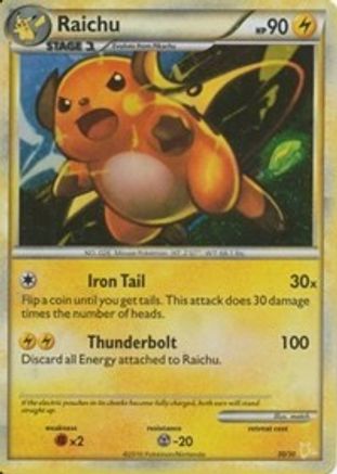Raichu (#30 Holo) 30 - HGSS Trainer Kit Gyarados Raichu Holofoil - Game  Nerdz