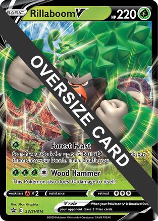 Rillaboom V - SWSH014 SWSH014 - Jumbo Cards Holofoil - Game Nerdz
