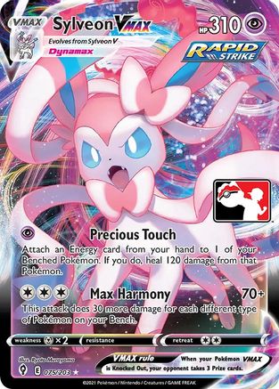 Sylveon VMAX 75 - Prize Pack Series Cards Holofoil - Game Nerdz Sylveon VMAX 75 - Prize Pack Series Cards Holofoil - Game Nerdz