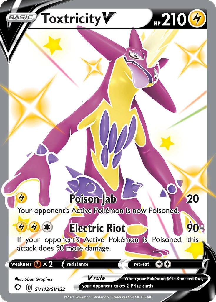 toxicity pokemon card Toxicroak EX 041 [XY Flashfire] [Fighting]2 Toxtricity V SV112/122 - Shiny