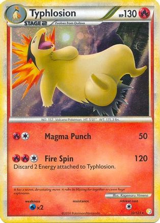 pokemon typhlosion card Cards: Divergent Power Hisuian V Tin : Toys & Games Fire Lost Flame (120) Put 2 Energy attached to your opponents Active Pokémon in the Lost Zone Typhlosion LV.46 Pokémon Card ‐