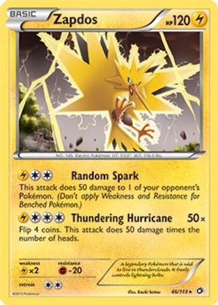 Zapdos - 46/113 (BW Legendary Treasures) 46 - Deck Exclusives - Game Nerdz Zapdos - 46/113 (BW Legendary Treasures) 46 - Deck Exclusives - Game Nerdz