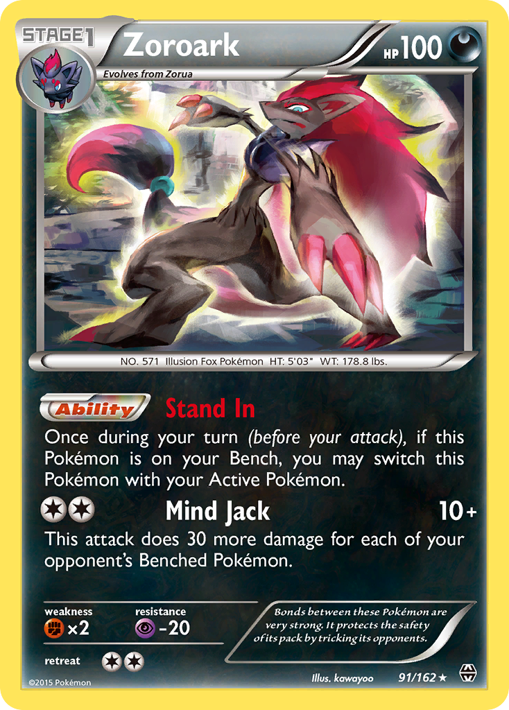 Zoroark 91/162 - BREAKthrough Reverse Holofoil - Game Nerdz