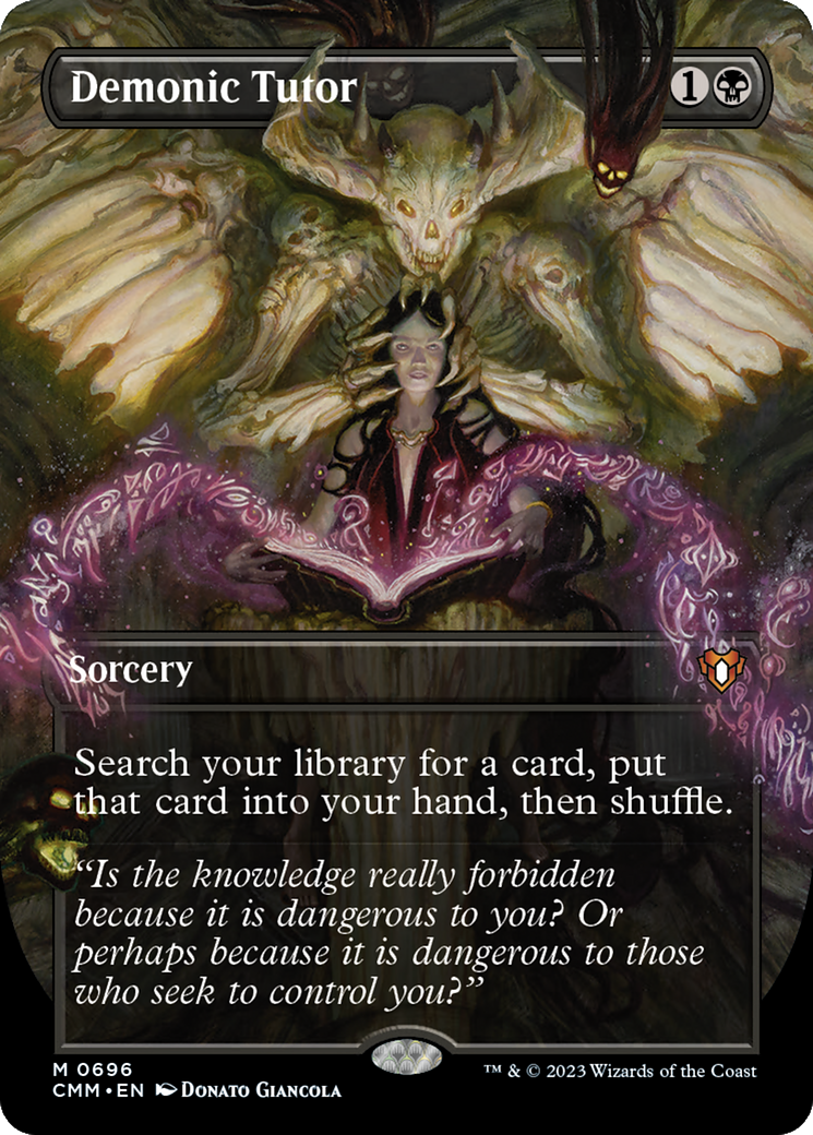 悪魔の教示者　Demonic Tutor CMM foil Demonic Tutor (CMM-696) - Commander Masters (Borderless) Foil