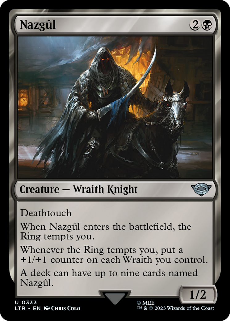 nazgul card sleeves Lord of the Art [The Lord of the Rings: Tales of Middle-ea  Darkhold Games Wraiths you control have base power and toughness 9/9 until end of turn. Alter Sleeves for Nazgl 
