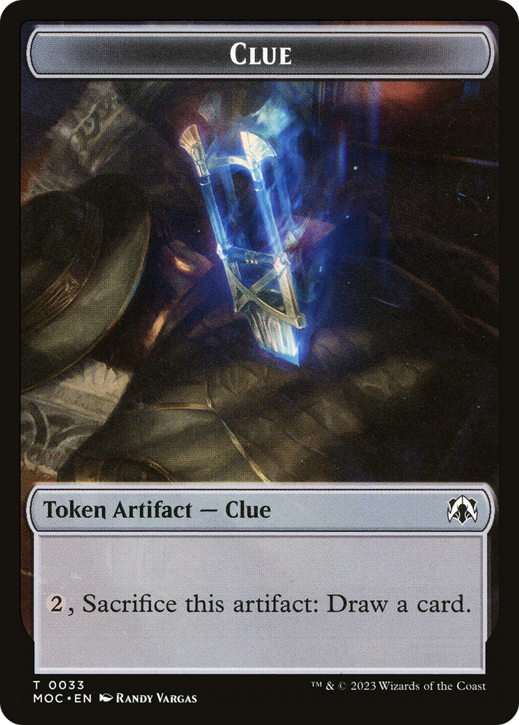 Clue (TMOC-033) - March of the Machine Commander Tokens - Game Nerdz Clue (TMOC-033) - March of the Machine Commander Tokens - Game Nerdz