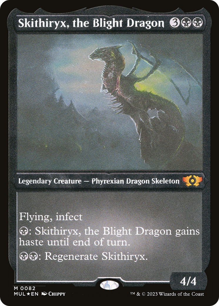 Skithiryx, the Blight Dragon (MUL-082) - Multiverse Legends Etched