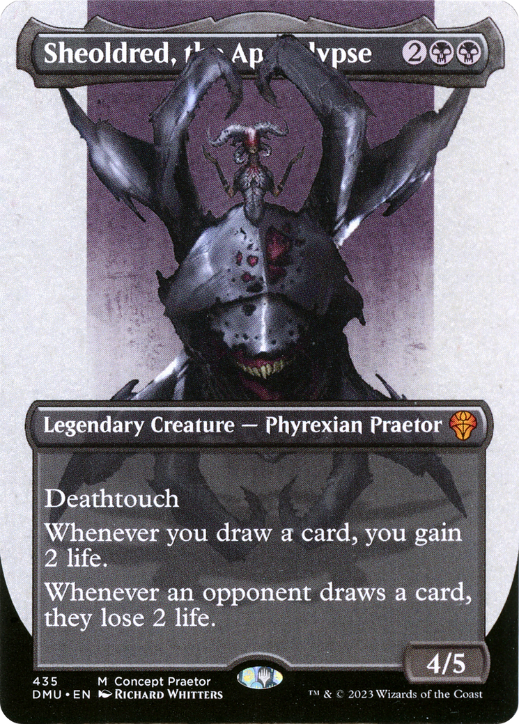 黙示録、シェオルドレッド　ボーダーレス Sheoldred, the Apocalypse (ONE-435) - Dominaria United (Borderless