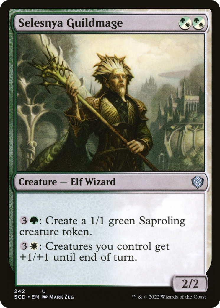 mtg selesnya commander deck Guildmage (SCD-242) - Starter Decks Whenever another creature enters the battlefield under your control Selesnya • (Selesnya Commander deck)