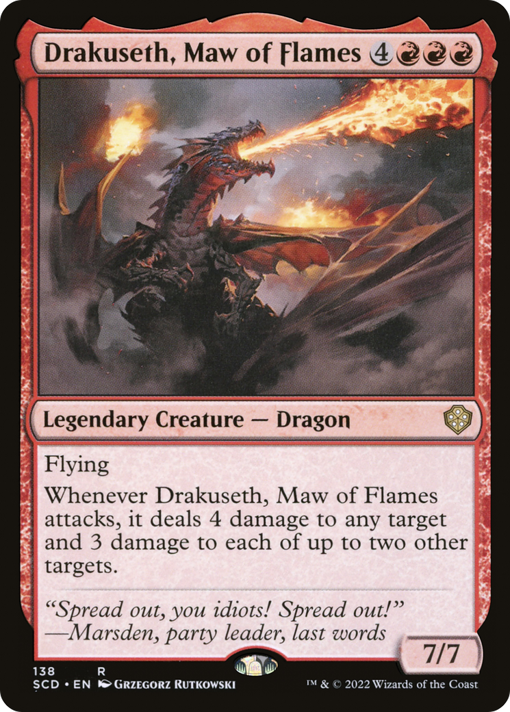 Drakuseth, Maw of Flames (SCD-138) - Starter Commander Decks - Game Nerdz
