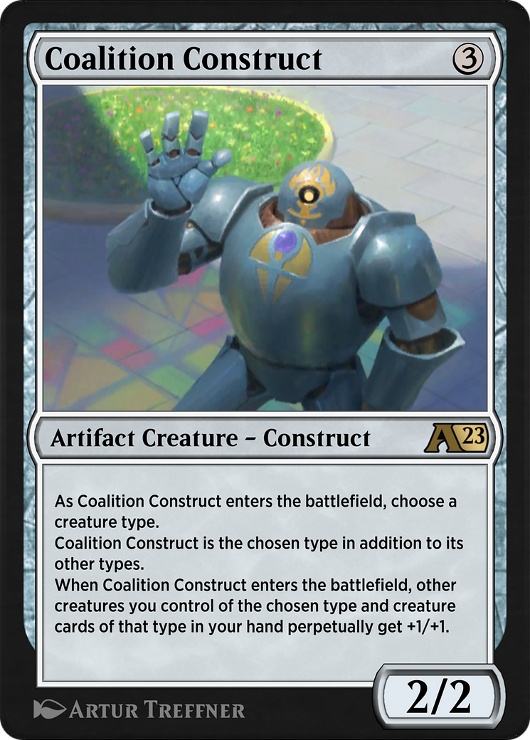 mtg construct cards Token (*/*) by Henrique Alvim Corra 2/1 Illustrated by Julian Kok Joon Wen. Type: Artifact, AND, Creature, Subtype: