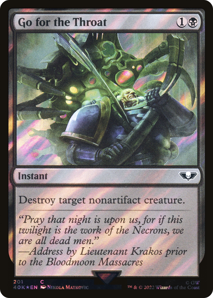 Go for the Throat (40K-201☆) - Warhammer 40,000 Commander Foil