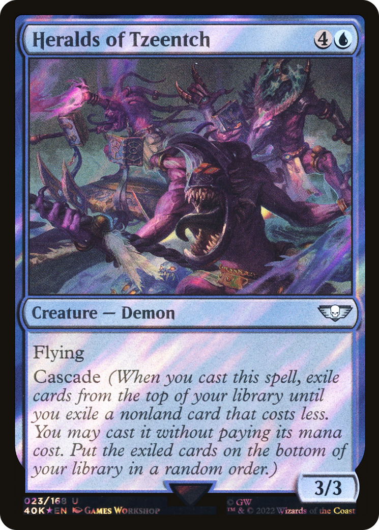 Heralds of Tzeentch (40K-23) - Warhammer 40,000 Commander Foil - Game Nerdz