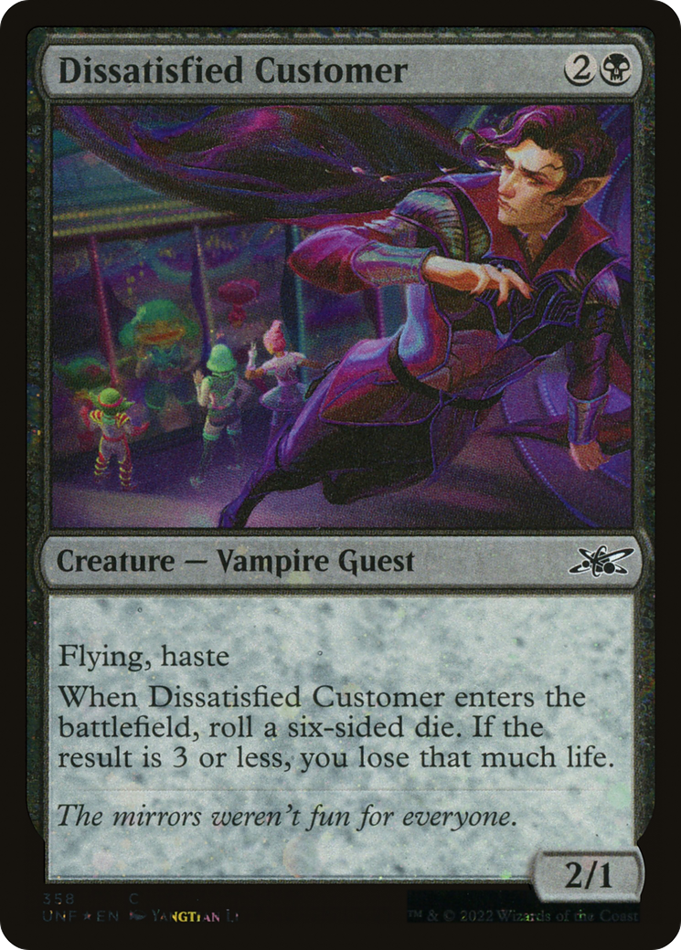 Dissatisfied Customer (UNF-358) - Unfinity Foil - Game Nerdz