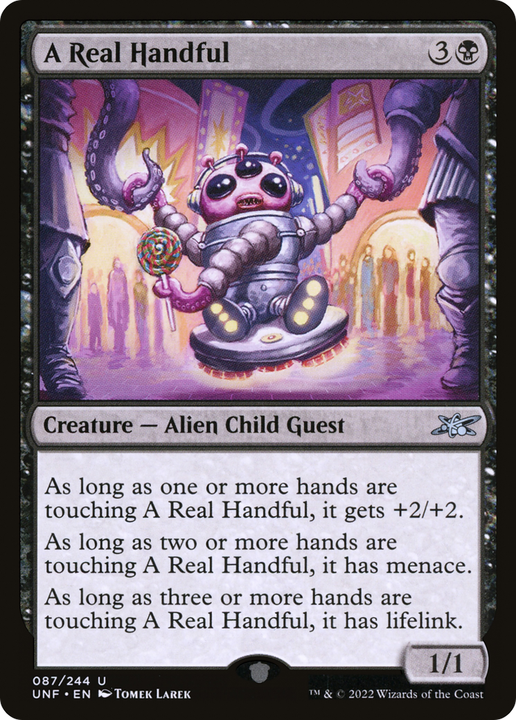 A Real Handful (UNF-087) - Unfinity Foil - Game Nerdz A Real Handful (UNF-087) - Unfinity Foil - Game Nerdz