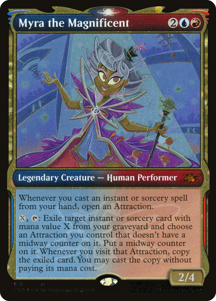 Myra the Magnificent (UNF-518) - Unfinity: (Showcase) Foil - Game Nerdz Myra the Magnificent (UNF-518) - Unfinity: (Showcase) Foil - Game Nerdz