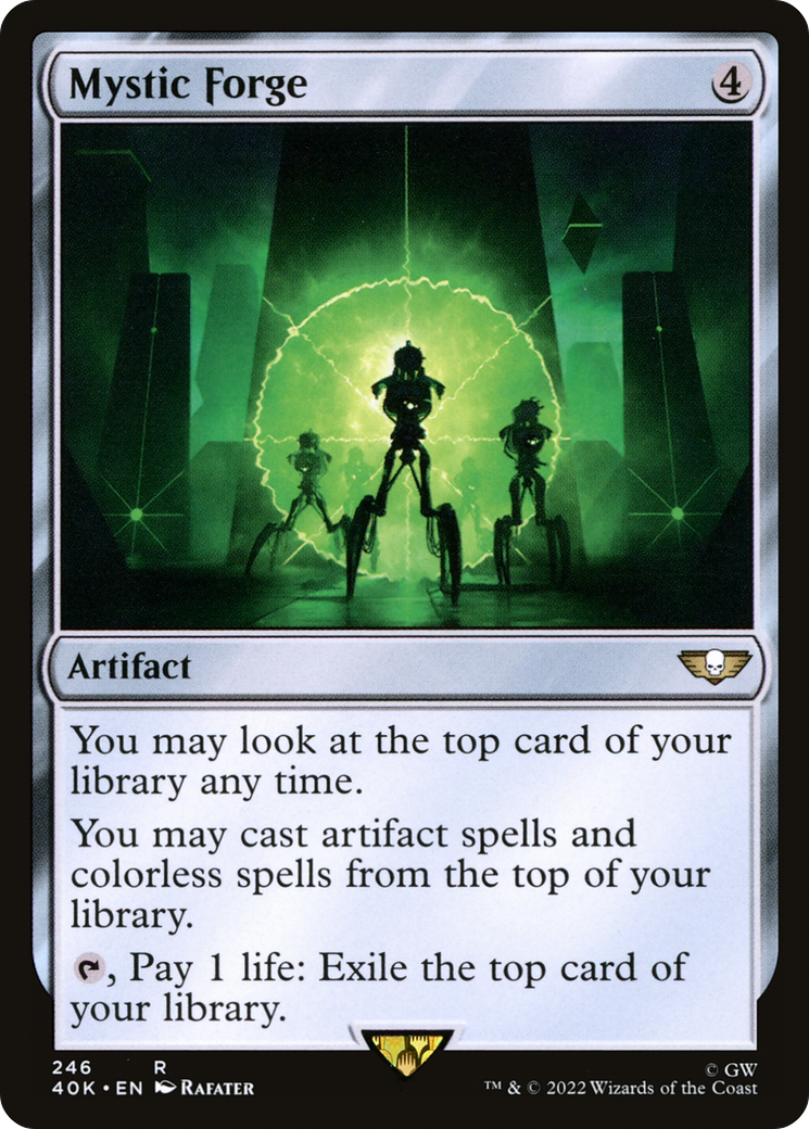 40k mtg cards Magic: The Gathering Universes Beyond: Warhammer 40,000 Commander Deck Forces of The Imperium : Toys & Games Mystic Forge (40K-246) - Warhammer