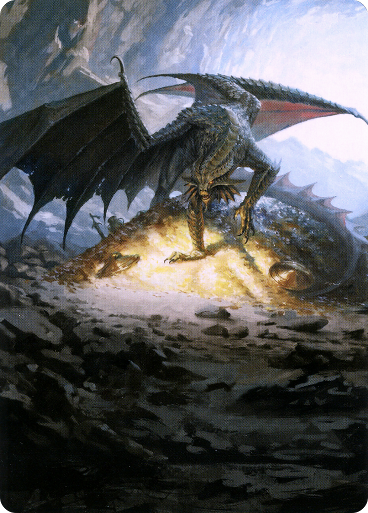 Ancient Copper Dragon // Ancient Copper Dragon (ACLB-004) - Battle for Baldur's Gate Art Series (Borderless) Foil - Game Nerdz Ancient Copper Dragon // Ancient Copper Dragon (ACLB-004) - Battle for Baldur's Gate Art Series (Borderless) Foil - Game Nerdz