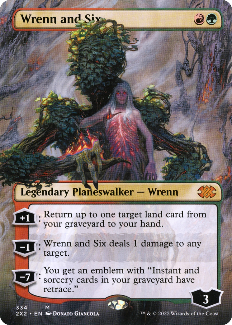 Wrenn and Six (2X2-334) - Double Masters 2022 (Borderless) Foil - Game Nerdz