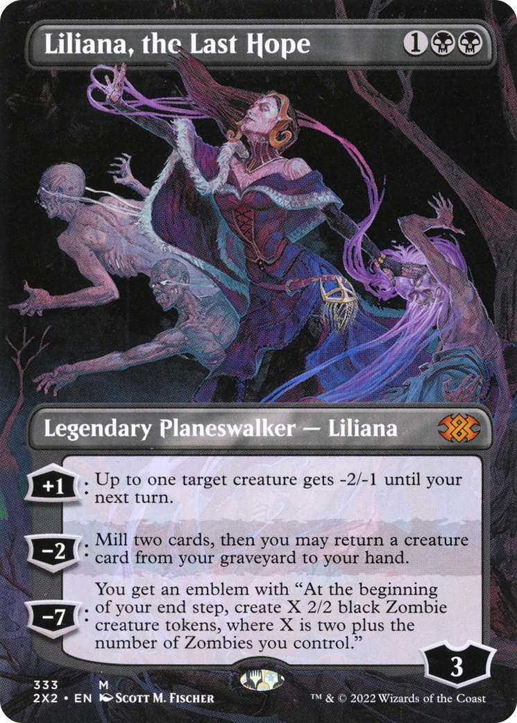 liliana mtg cards Liliana, the Last Hope (2X2-333) - Double Masters 2022 (Borderless) Foil