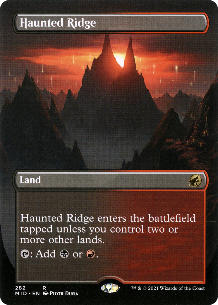 midnight hunt cards mtg Innistrad: Set Booster Pack they turn to the hope of the Harvesttide festival and a ritual with warlocks to maintain the balance Haunted Ridge (MID-282) - Innistrad: