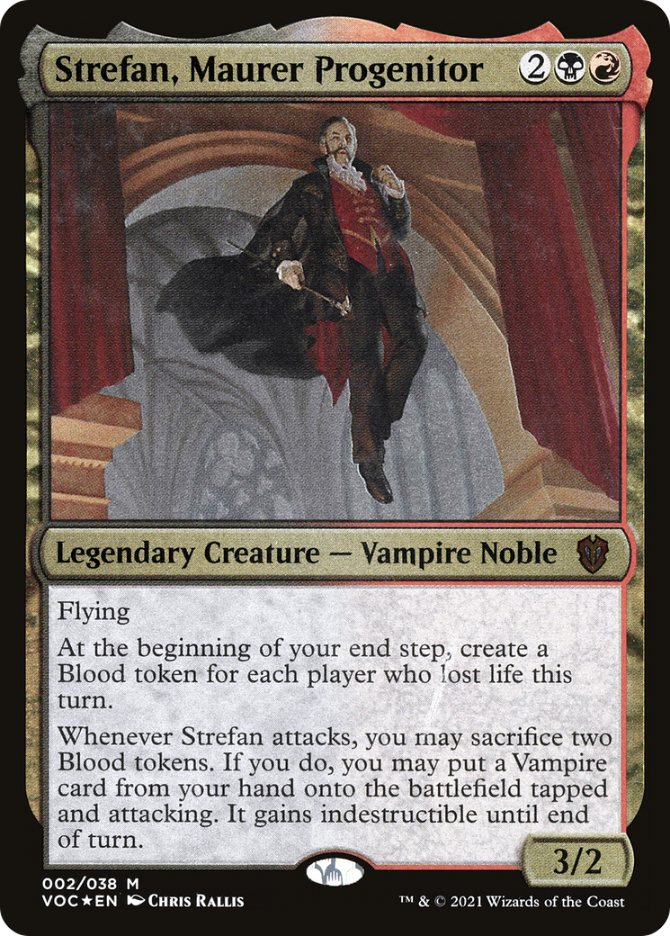 Strefan, Maurer Progenitor (VOC-002) - Crimson Vow Commander Display Commanders Etched Foil - Game Nerdz Strefan, Maurer Progenitor (VOC-002) - Crimson Vow Commander Display Commanders Etched Foil - Game Nerdz