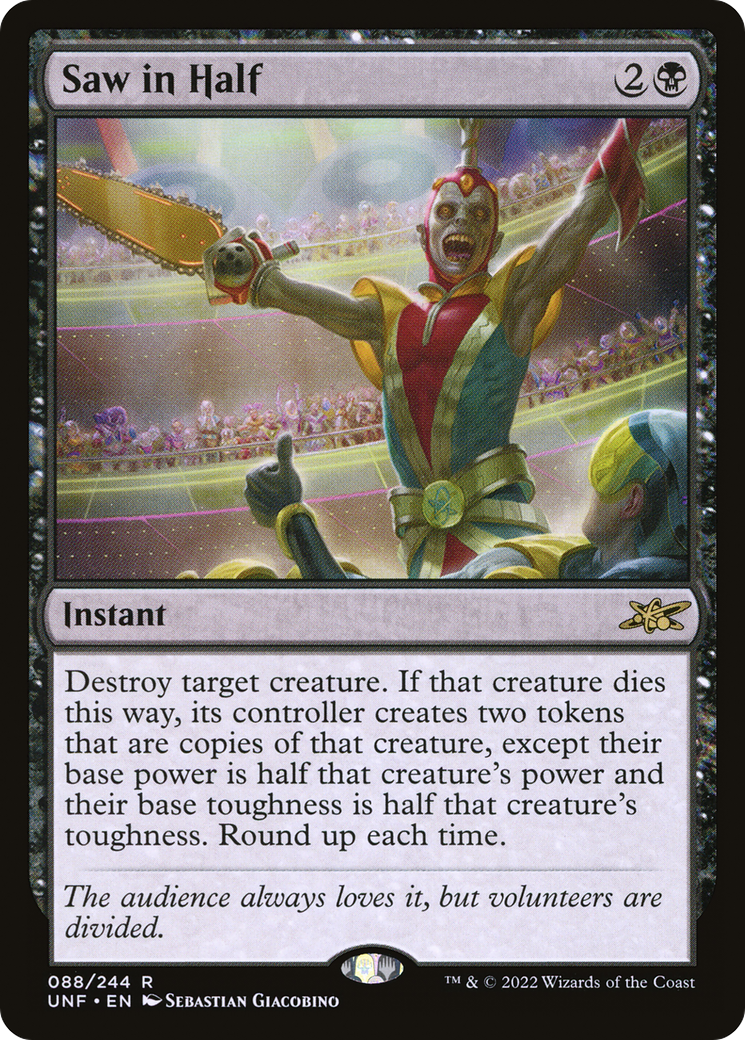 mtg rip up card Magic The Gathering and Ship Saw in Half (UNF-088) -