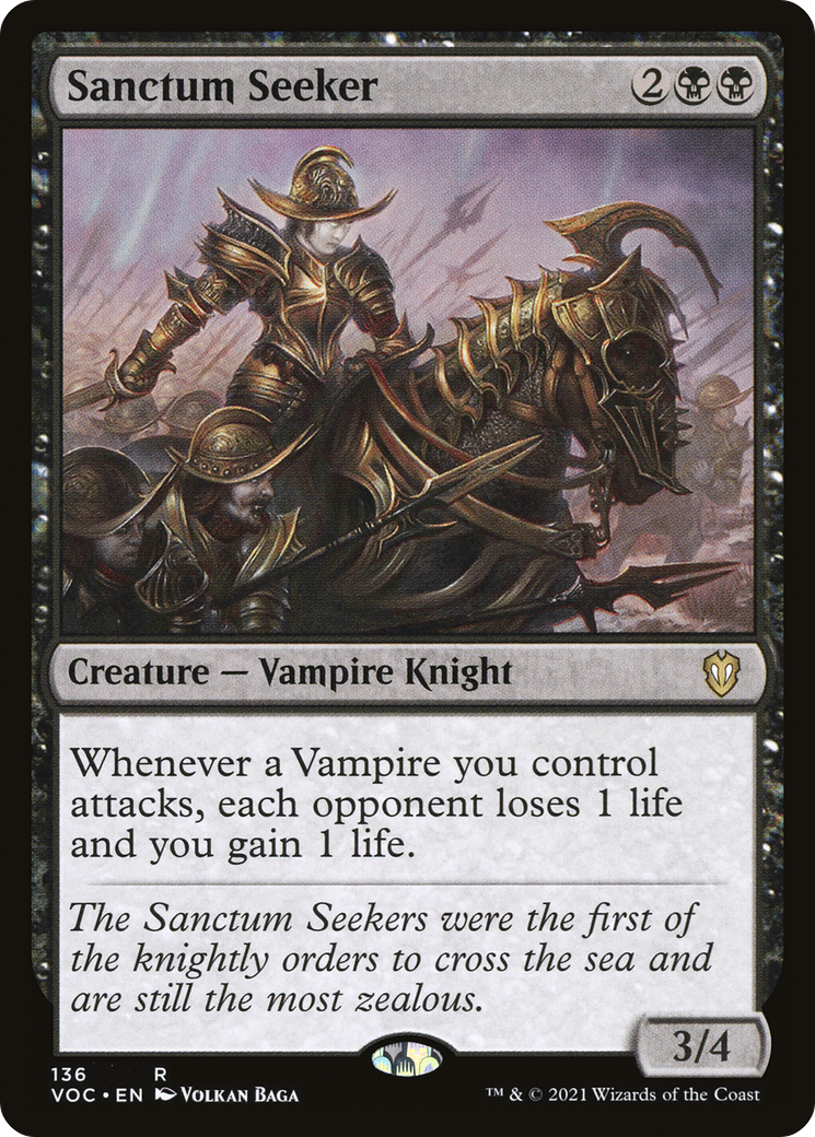 mtg crimson vow commander cards Innistrad: Decks Whenever Scion of Opulence or another nontoken Vampire you control dies Sanctum Seeker (VOC-136) - Crimson