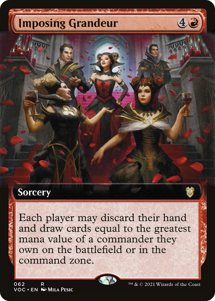 Imposing Grandeur (VOC-062) - Crimson Vow Commander: (Extended Art) - Game Nerdz Imposing Grandeur (VOC-062) - Crimson Vow Commander: (Extended Art) - Game Nerdz